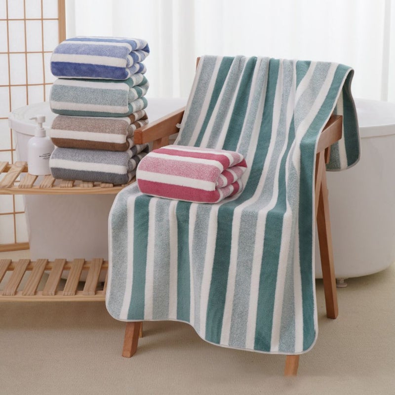 Pet Two-Color Striped Bath Towel Dog Cat Bath Quick-Drying Absorbent Thickened Dogs Wipe Pet Supplies - Image 5